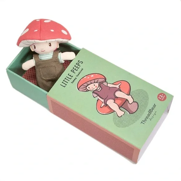NWT Little Peeps Tommy Toadstool Matchbox Doll by Threadbear Design. - Picture 9 of 15